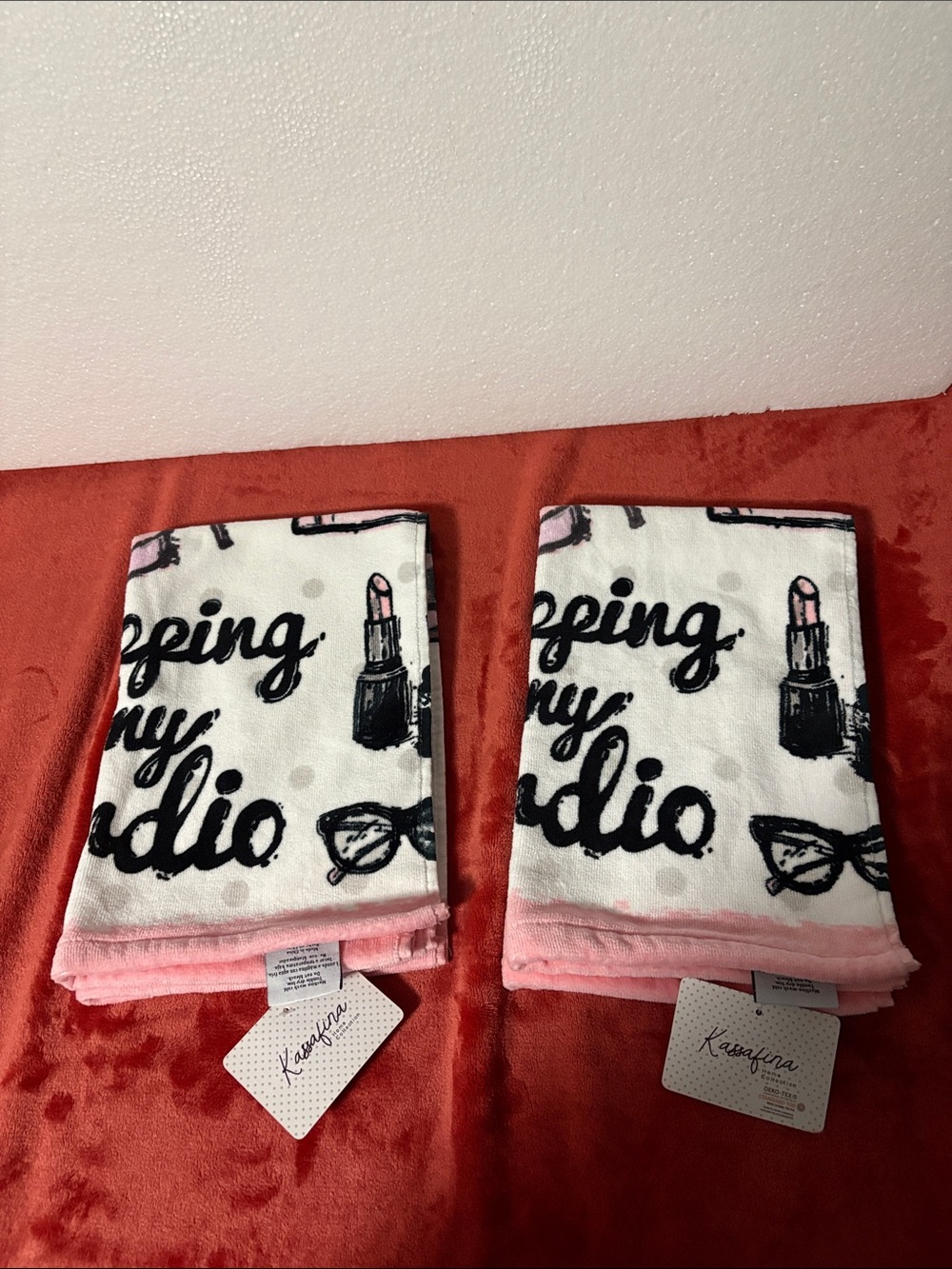 Shopping Is My Cardio Kassafina Hand Towels 4 set NWT 1 Wash Cloth.
